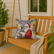 Load image into Gallery viewer, Australian Cattle Dog with Santa Claus Throw Pillow