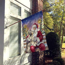 Load image into Gallery viewer, Bearded Collie with Santa Claus House Flag