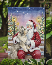Load image into Gallery viewer, Bearded Collie with Santa Claus Garden Flag