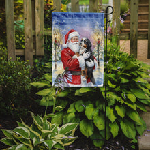 Load image into Gallery viewer, Bernedoodle with Santa Claus Garden Flag