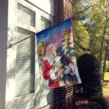 Load image into Gallery viewer, Bernese Mountain Dog with Santa Claus House Flag
