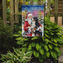 Load image into Gallery viewer, Bernese Mountain Dog with Santa Claus Garden Flag
