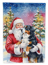 Load image into Gallery viewer, Bernese Mountain Dog with Santa Claus Garden Flag