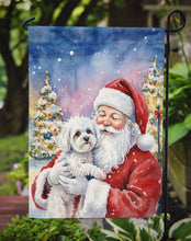 Load image into Gallery viewer, Bichon Frise with Santa Claus Garden Flag