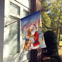 Load image into Gallery viewer, Bloodhound with Santa Claus House Flag