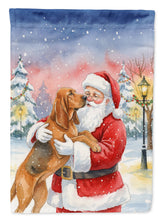 Load image into Gallery viewer, Bloodhound with Santa Claus House Flag