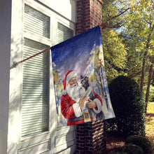 Load image into Gallery viewer, Border Collie with Santa Claus House Flag
