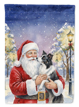 Load image into Gallery viewer, Border Collie with Santa Claus Garden Flag
