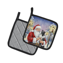 Load image into Gallery viewer, Border Collie with Santa Claus Pair of Pot Holders