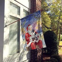 Load image into Gallery viewer, Boston Terrier with Santa Claus House Flag