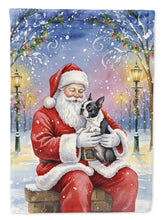 Load image into Gallery viewer, Boston Terrier with Santa Claus Garden Flag