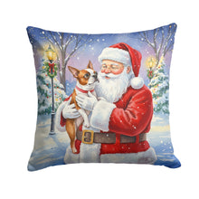 Load image into Gallery viewer, Red Boston Terrier with Santa Claus Throw Pillow