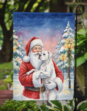 Load image into Gallery viewer, White Boxer with Santa Claus Garden Flag