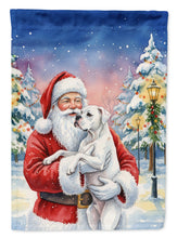 Load image into Gallery viewer, White Boxer with Santa Claus Garden Flag