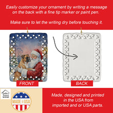 Load image into Gallery viewer, Boxer with Santa Claus Porcelain Ornament