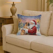 Load image into Gallery viewer, Boxer with Santa Claus Throw Pillow