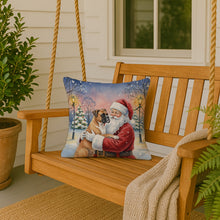 Load image into Gallery viewer, Boxer with Santa Claus Throw Pillow