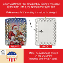 Load image into Gallery viewer, Boykin Spaniel with Santa Claus Porcelain Ornament