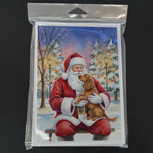 Load image into Gallery viewer, Boykin Spaniel with Santa Claus Greeting Cards Pack of 8