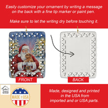 Load image into Gallery viewer, Brussels Griffon with Santa Claus Porcelain Ornament