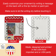 Load image into Gallery viewer, Bullmastiff with Santa Claus Porcelain Ornament