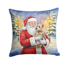 Load image into Gallery viewer, Cairn Terrier with Santa Claus Throw Pillow