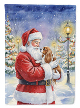 Load image into Gallery viewer, Cavalier Spaniel with Santa Claus House Flag
