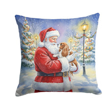 Load image into Gallery viewer, Cavalier Spaniel with Santa Claus Throw Pillow