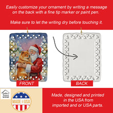Load image into Gallery viewer, Chow Chow with Santa Claus Porcelain Ornament