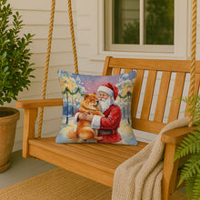 Load image into Gallery viewer, Chow Chow with Santa Claus Throw Pillow