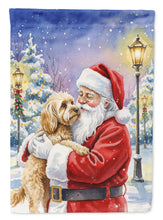 Load image into Gallery viewer, Cockapoo with Santa Claus Garden Flag