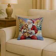 Load image into Gallery viewer, Cocker Spaniel with Santa Claus Throw Pillow
