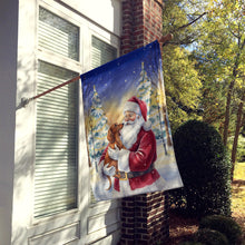 Load image into Gallery viewer, Dachshund with Santa Claus House Flag