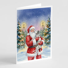 Load image into Gallery viewer, Dalmatian with Santa Claus Greeting Cards Pack of 8