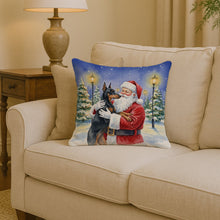 Load image into Gallery viewer, Doberman Pinscher with Santa Claus Throw Pillow