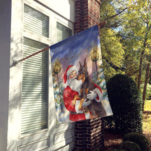 Load image into Gallery viewer, Fawn Doberman Pinscher with Santa Claus House Flag