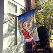 Load image into Gallery viewer, English Bulldog with Santa Claus House Flag