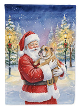 Load image into Gallery viewer, English Bulldog with Santa Claus Garden Flag