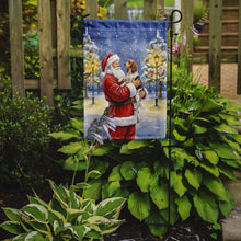 Load image into Gallery viewer, English Setter with Santa Claus Garden Flag