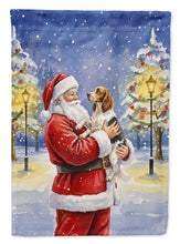 Load image into Gallery viewer, English Setter with Santa Claus Garden Flag