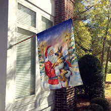 Load image into Gallery viewer, German Shepherd with Santa Claus House Flag