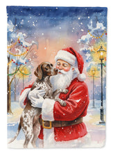 Load image into Gallery viewer, German Shorthaired Pointer with Santa Claus Garden Flag