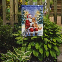 Load image into Gallery viewer, Golden Retriever with Santa Claus Garden Flag