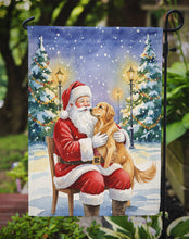 Load image into Gallery viewer, Golden Retriever with Santa Claus Garden Flag