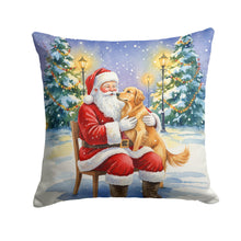 Load image into Gallery viewer, Golden Retriever with Santa Claus Throw Pillow