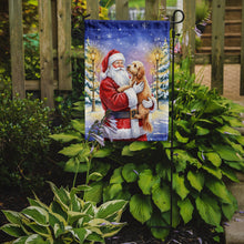 Load image into Gallery viewer, Goldendoodle with Santa Claus Garden Flag