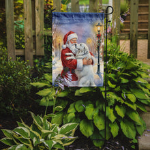 Load image into Gallery viewer, Great Pyrenees with Santa Claus Garden Flag