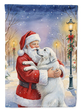 Load image into Gallery viewer, Great Pyrenees with Santa Claus Garden Flag