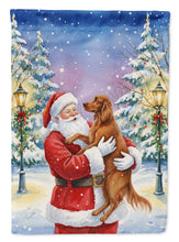 Load image into Gallery viewer, Irish Setter with Santa Claus House Flag