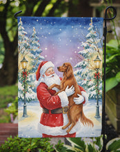 Load image into Gallery viewer, Irish Setter with Santa Claus Garden Flag